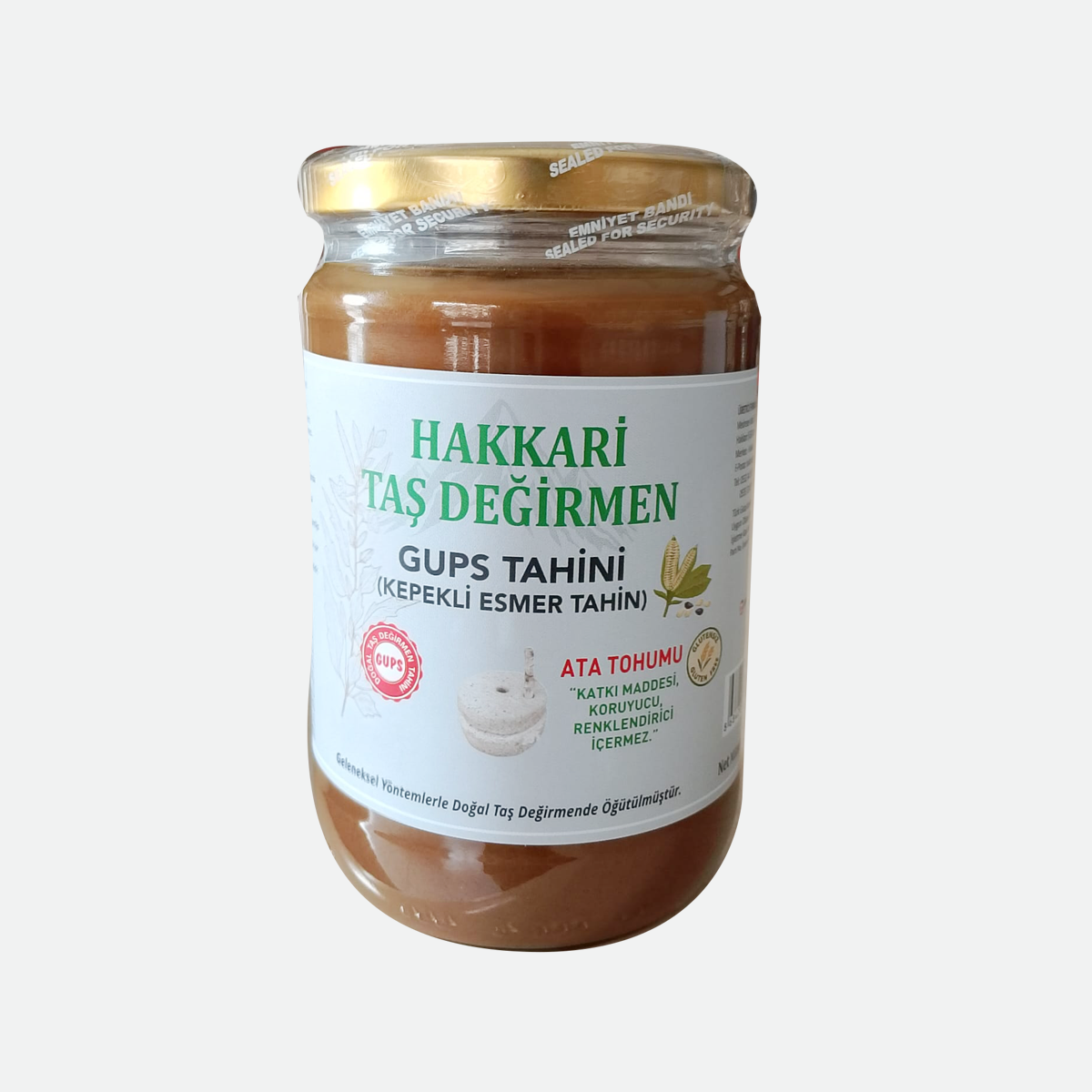Hakkari Değirmeni Gups Tahin (Kepekli Esmer Tahin) 600 gr - Görünüm 1